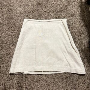 Abercrombie & Fitch Cream Tan A-Line Skirt Linen XS NWT